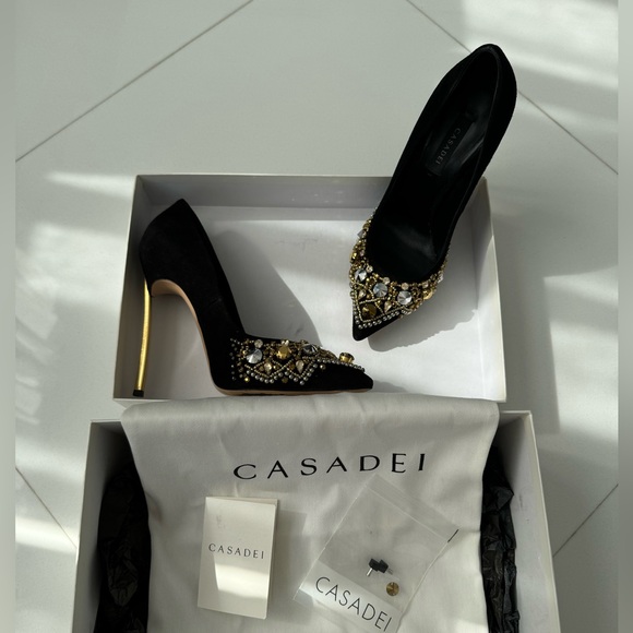 Casadei Blade Embellished Pumps - Picture 10 of 11